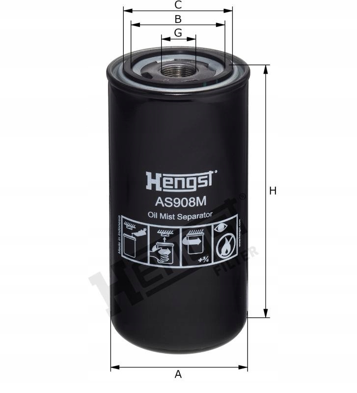 Купити Сепаратор mgły масляний hengst as908m