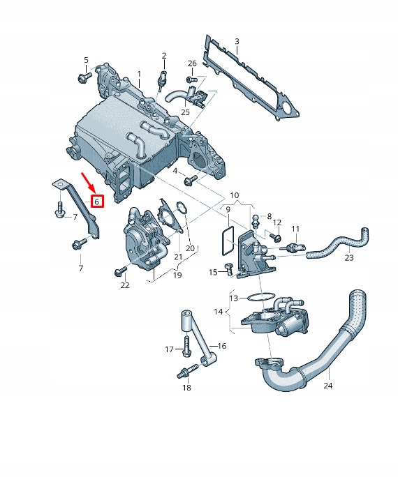 фото №1, Audi q5 8r впуск manifold support кронштейн 04l129723 original