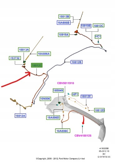 фото №1, Шланг антени ford kuga mk1 2008-2010