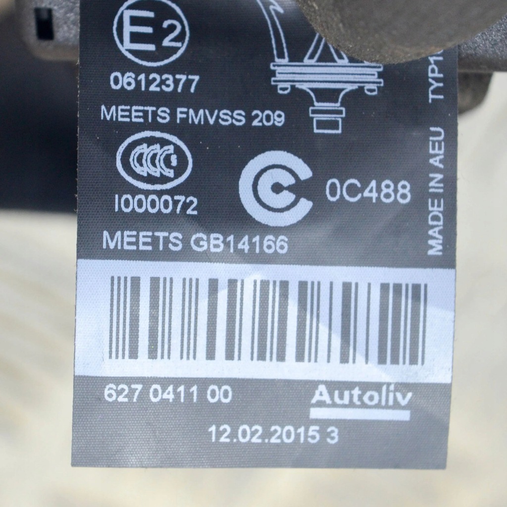 фото №6, Maserati ghibli 2015 pas безпеки сидіння заднього середнього