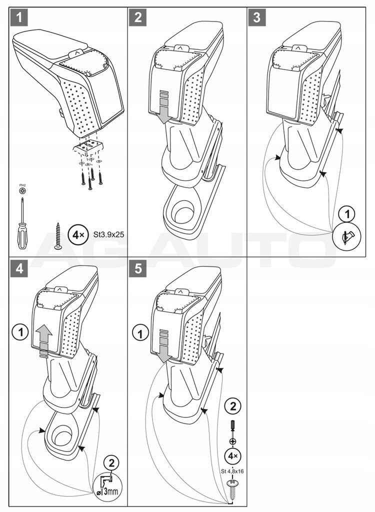 фото №7, Подлокотник с адаптер do renault clio iv, 2013-2019, arm2-black