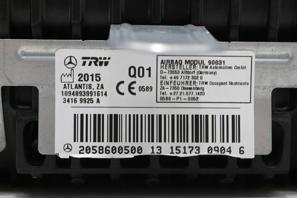 фото №7, Подушка пассажира mercedes c-klasa w205