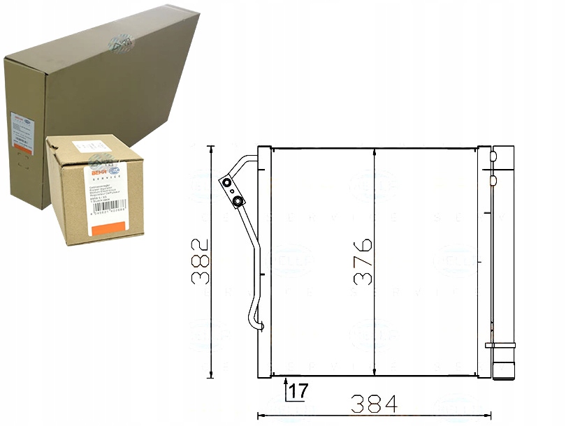 фото №1, Конденсатор радиатор кондиционера [behr hella]