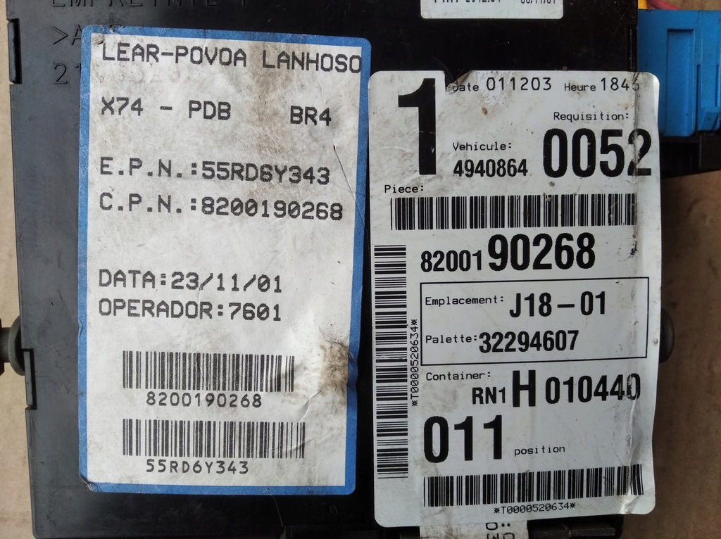 фото №6, Коробка предохранителей renault laguna ii 1,6b 16v