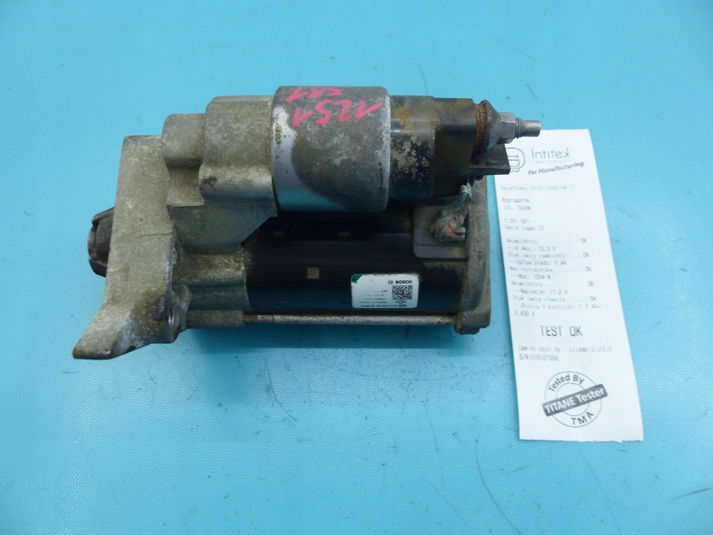 фото №1, Test стартер dacia logan ii 12-20 1.0 b