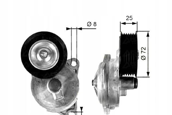 фото №2, Натягувач ремінь багаторучейковий ford cougar focus ma