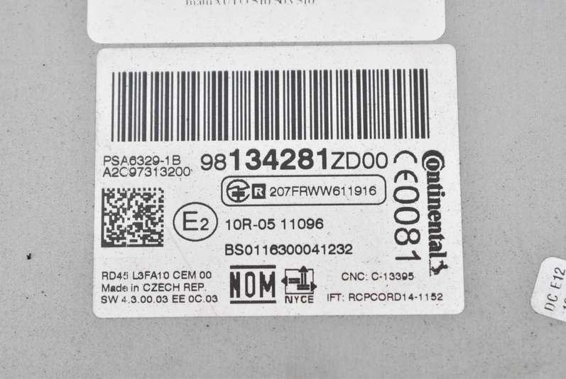 фото №6, Радио радиопроигрыватель cd 98134281 peugeot 301 12-17