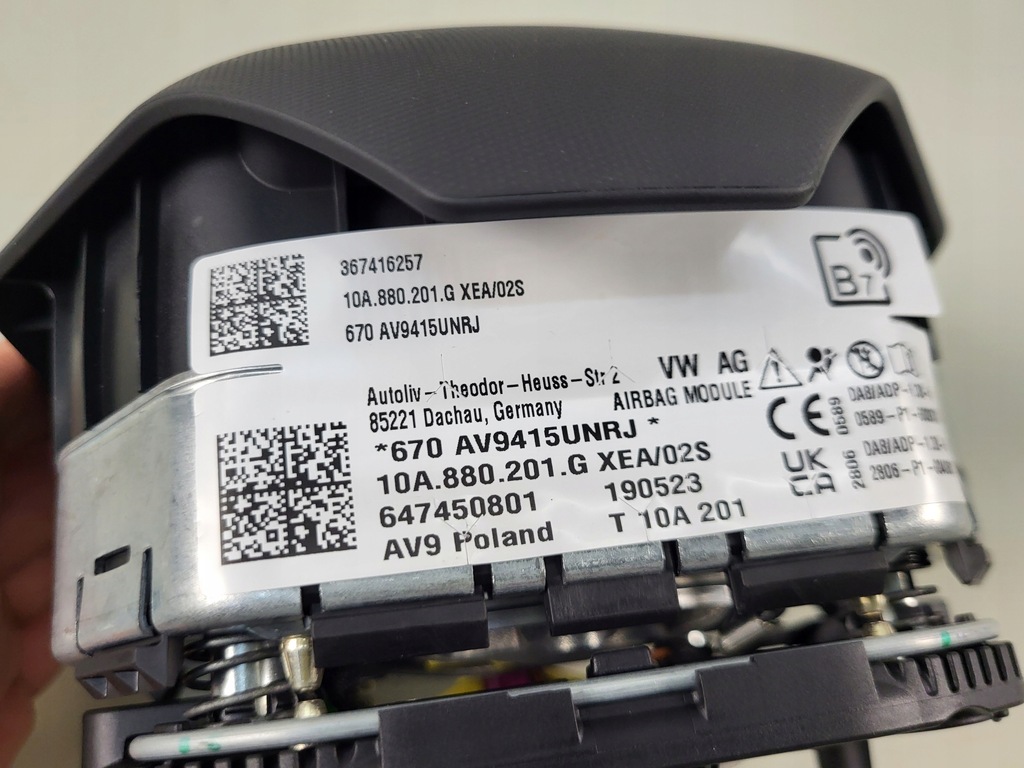 фото №12, Vw id3 id.3 id4 id.4 t-ctoss подушка подушка безопасности водителя руля nowa