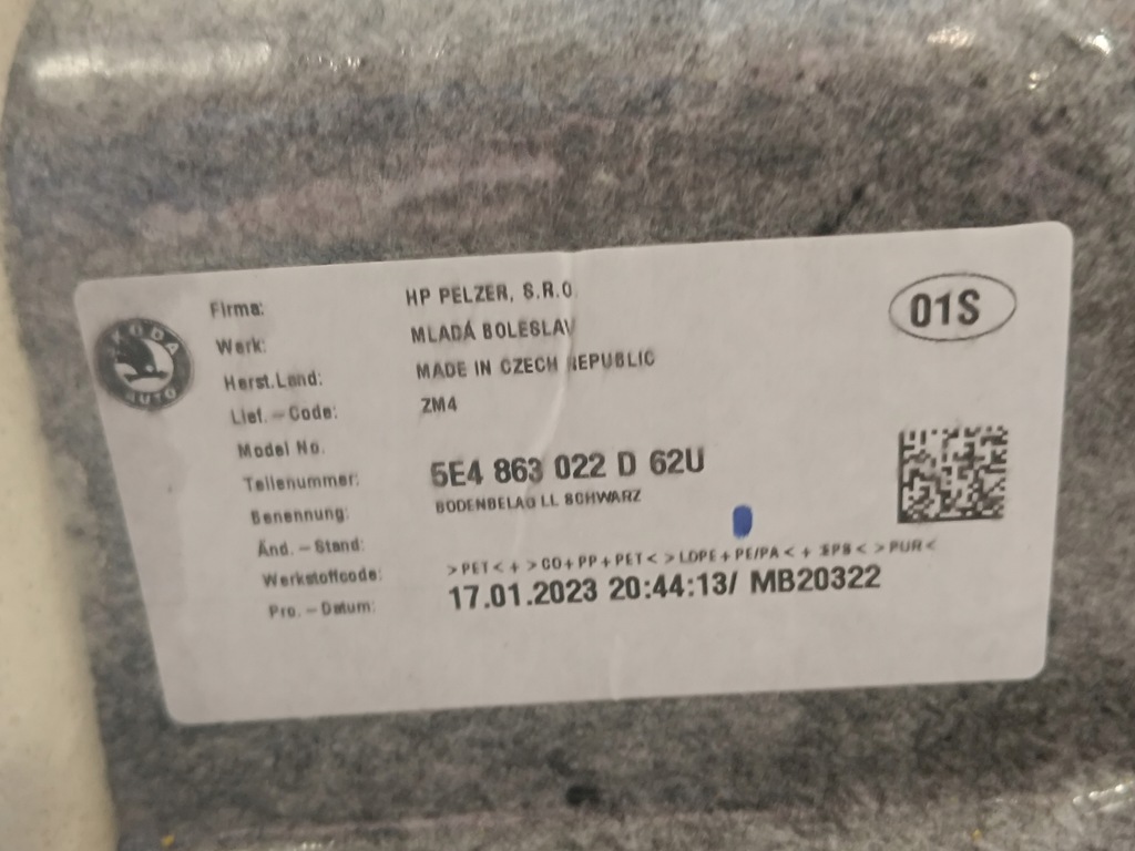 фото №11, Skoda octavia iv 1,5 tsi 110kw 2023 r килимок обшивка підлога 5e4863022d