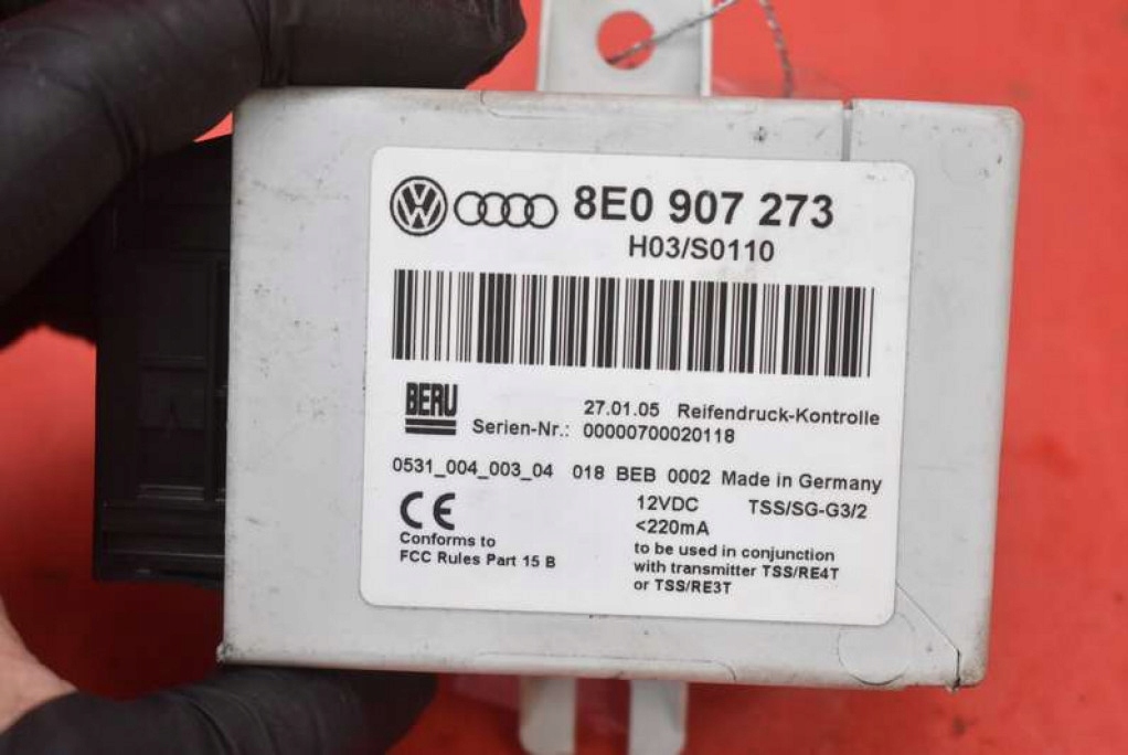 фото №7, Блок управления давления шин 8e0907273 audi a4 b7 04-08