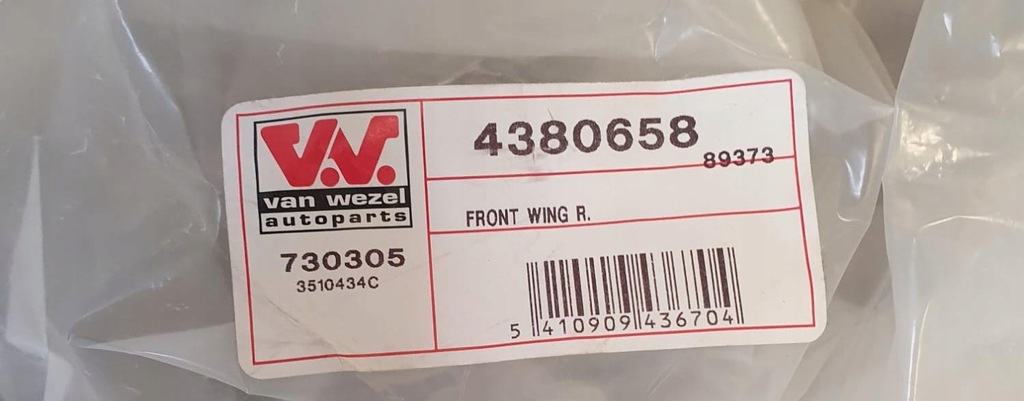фото №4, Van wezel 4380658 крыло do renault scénic, grand scénic