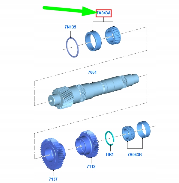 Купити Ford focus mk3 c346 підшипник вала вихідного коробки передач 1068253