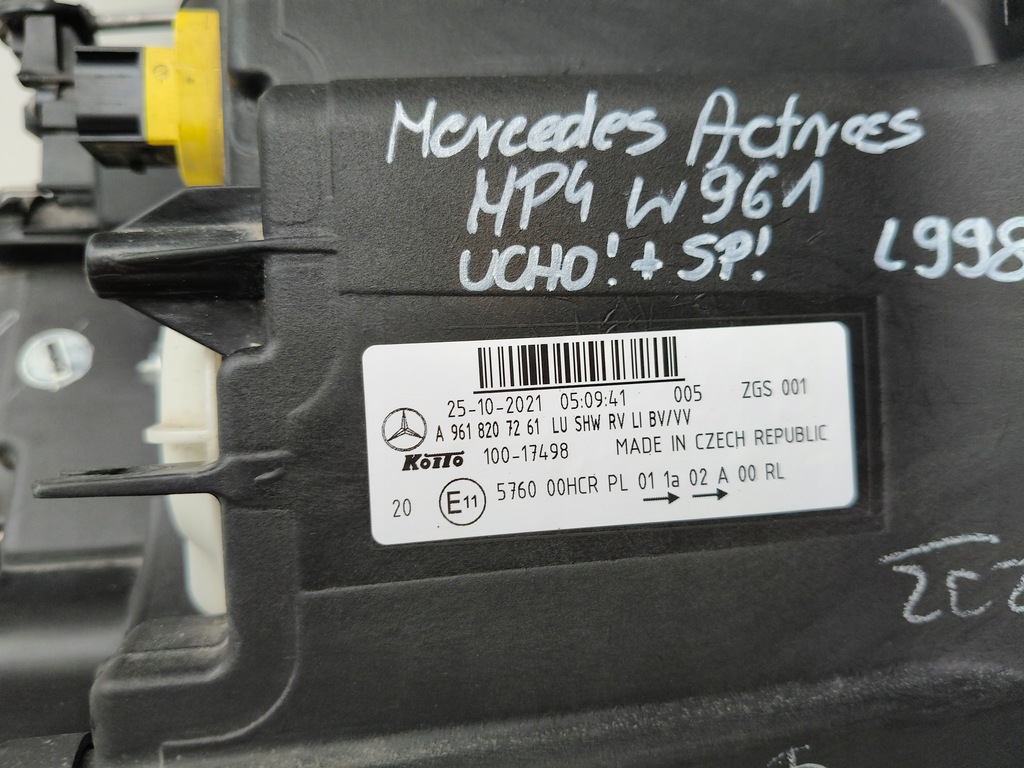 фото №10, Лампа ліва фара mercedes actros mp4 w961