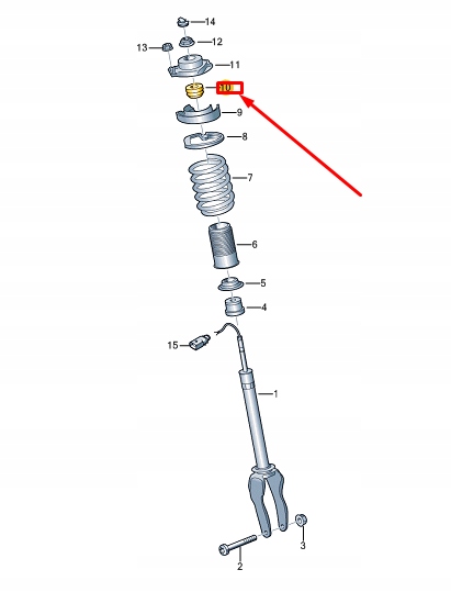 фото №1, Audi e-tron gt передня частина shock абсорбер rubber стоп 9j1412303