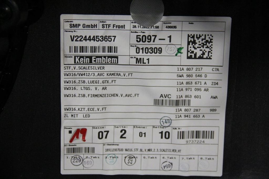 фото №10, Бампер передний vw id4 gtx 4pdc led радар lc7a