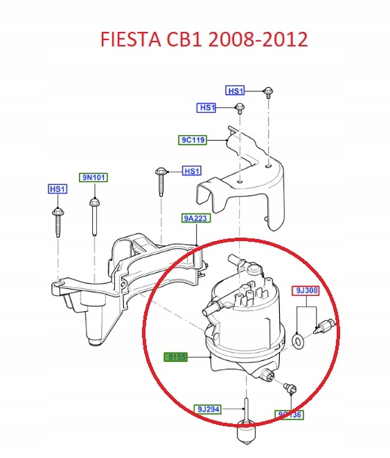 фото №9, Фильтр топлива 1.4 tdci fiesta mk5/6 fusion 2001-12 _ 1677302 _ 2s6q-9155-ba