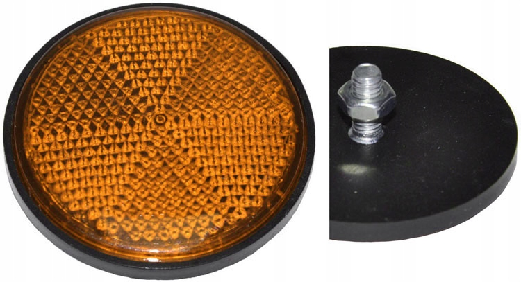фото №1, Відбивач помаранчевий круглий гвинтовий śr. 57 mm