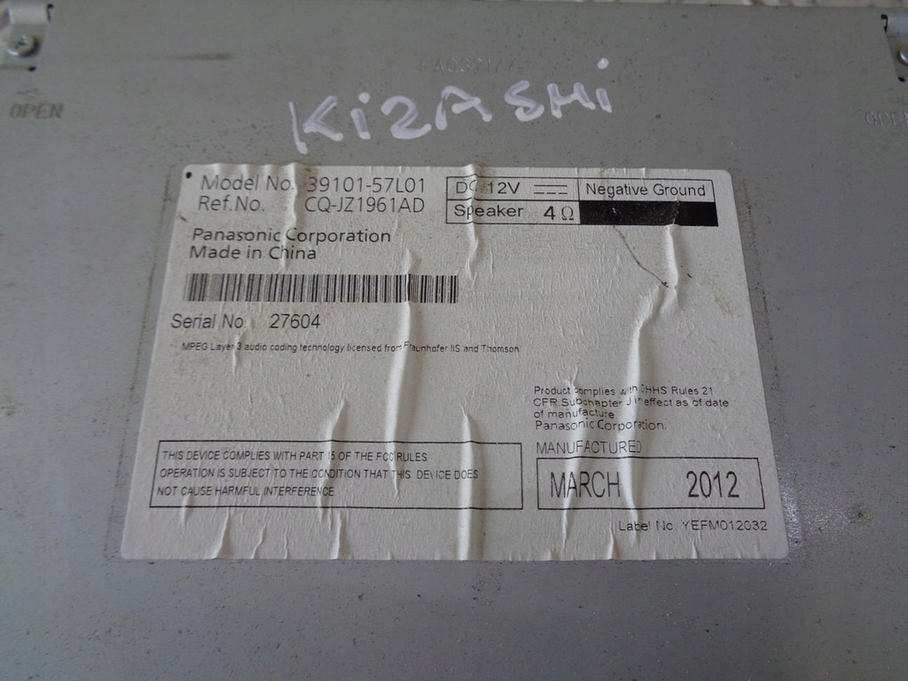 фото №7, Радіо заводський cd suzuki kizashi 09- europa