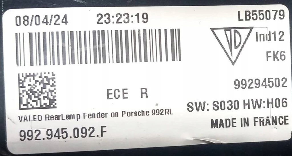 фото №7, Лампа правая задняя porsche 911 992 19-