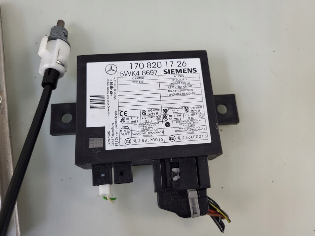 фото №9, Mercedes slk r170 lift 2.0 k aut. блок управления двигателя замок зажигания ручка вкладка