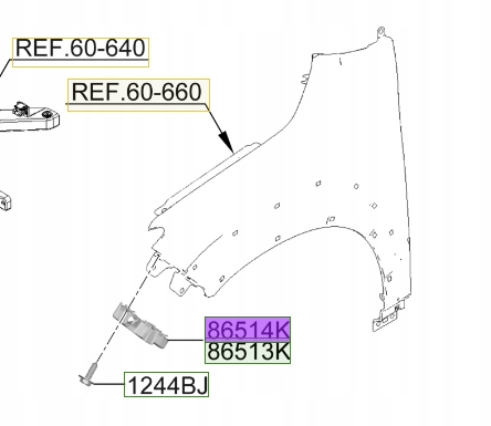 фото №1, Кронштейн правий kona hyundai оригінальний номер 86514dd000