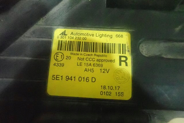 фото №6, Лампа права правий full led skoda octavia iii lift