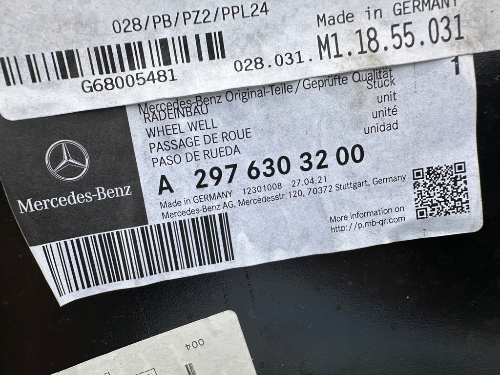 фото №14, Крила задня правий mercedes eqs 297