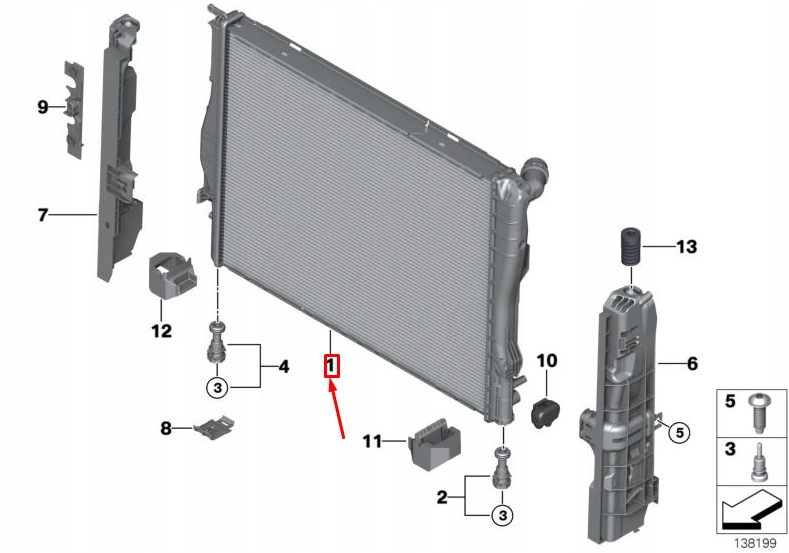 фото №2, Bmw 1 e81 двигатель cooling радиатор 17117788903 7788903