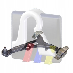 фото №2, Рычаг нижний перед левый lancia dedra 1.9 tds 2.0