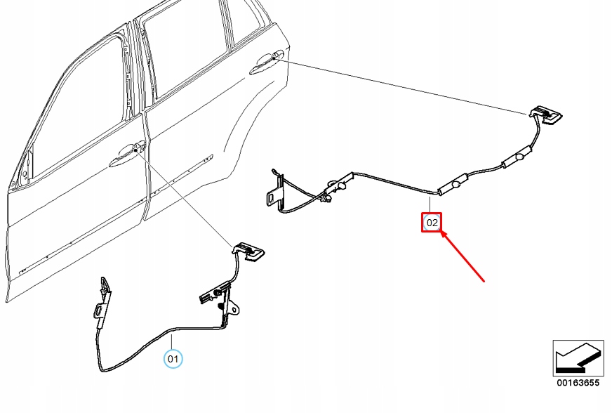 фото №1, Bmw x6 e71 rear left door handle light 63177209883 7209883