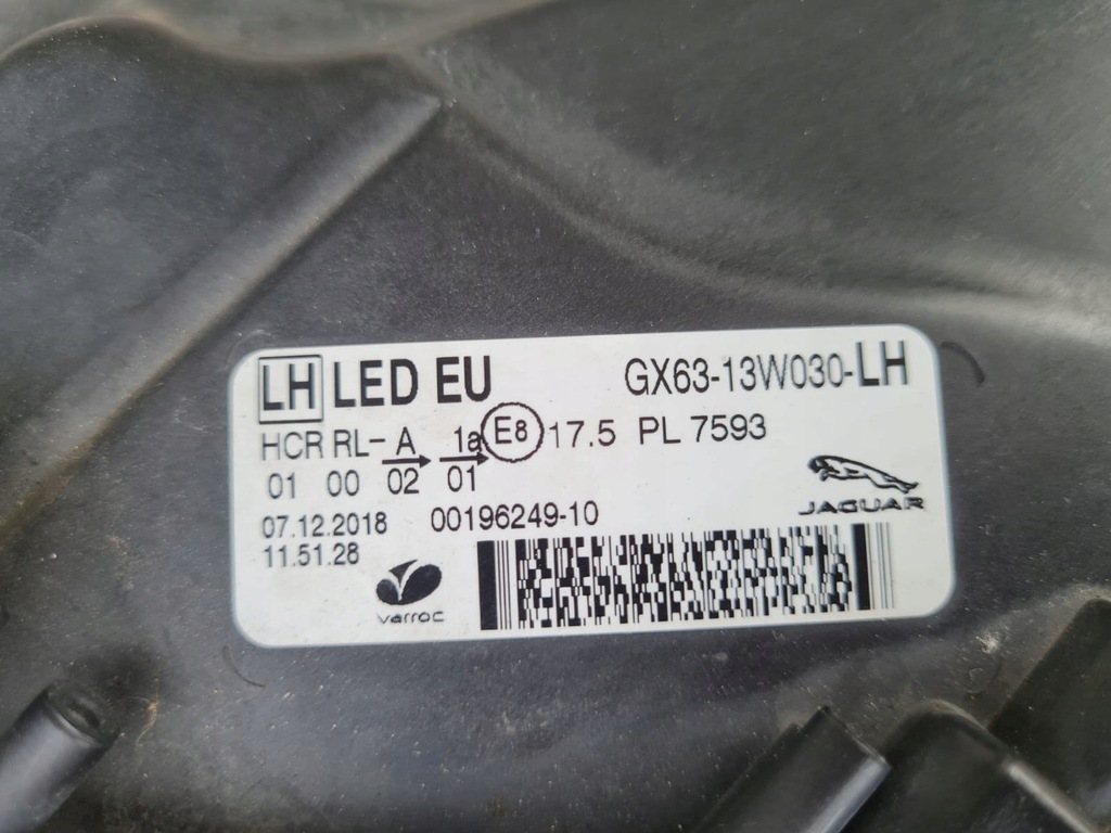 фото №11, Jaguar f-pace xf комплектная лампа левая full led технология gx63-13w030-lh