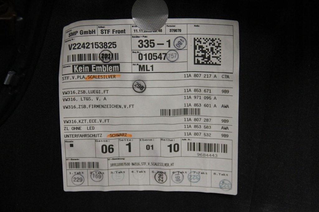 фото №9, Бампер передний vw id4 6pdc lc7a scalesilver новый