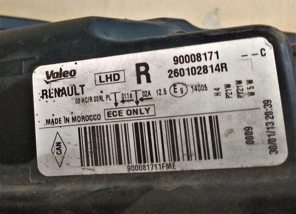 фото №5, Фара lodgy dokker оригинал dacia 260102814r