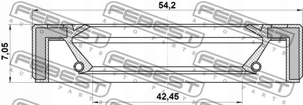 фото №3, Febest 95gay-44540707x кільце ущільнювальний, ступиця колеса