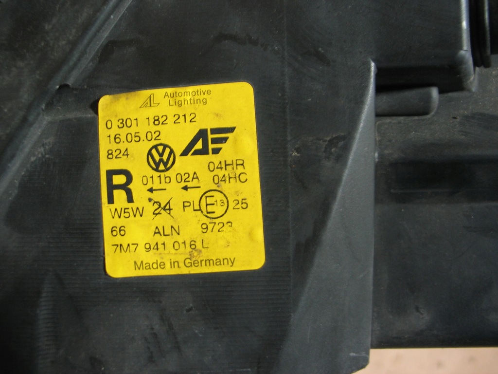 фото №13, Лампа перед vw sharan lift 01-10r. europa