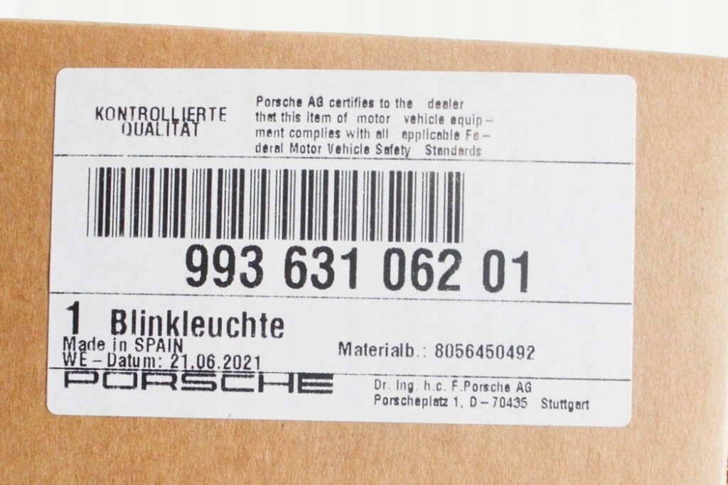 фото №9, Porsche 911 993 передній правий поворотник крила 99363106201 оригінальний