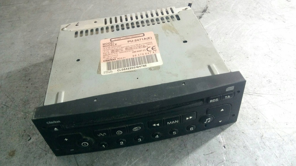 фото №1, Радіо peugeot 307 96476647xt