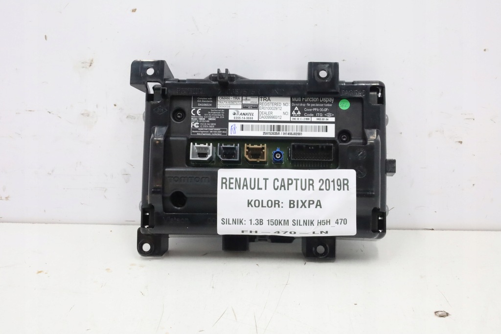 фото №3, Навигация радио дисплей renault captur i lift 2019r 259153035r