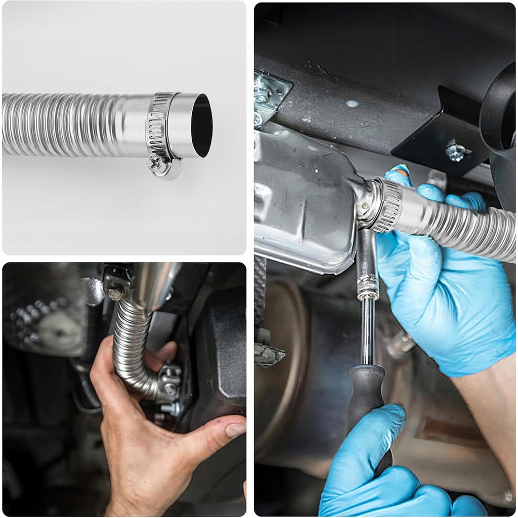 фото №11, Труба выхлопная wąż выпускной ze нержавеющая сталь nierdzewne 200cm