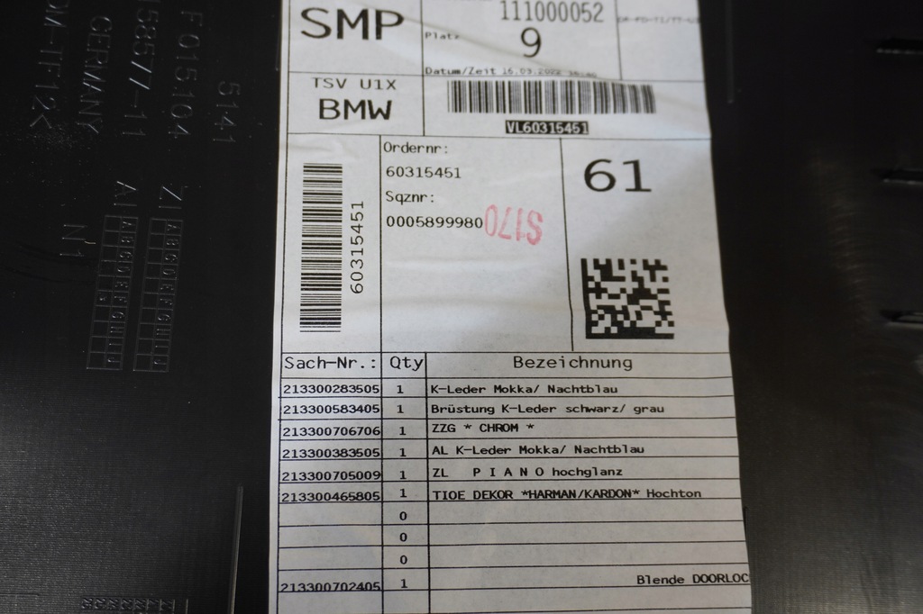 фото №6, Обшивка дверь обивка bmw x1 u11 harman/kardon led