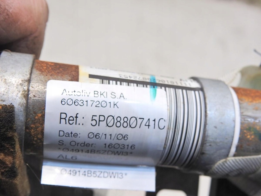 фото №6, Шторка безопасности подушка безопасности левая seat altea 5p0880741c