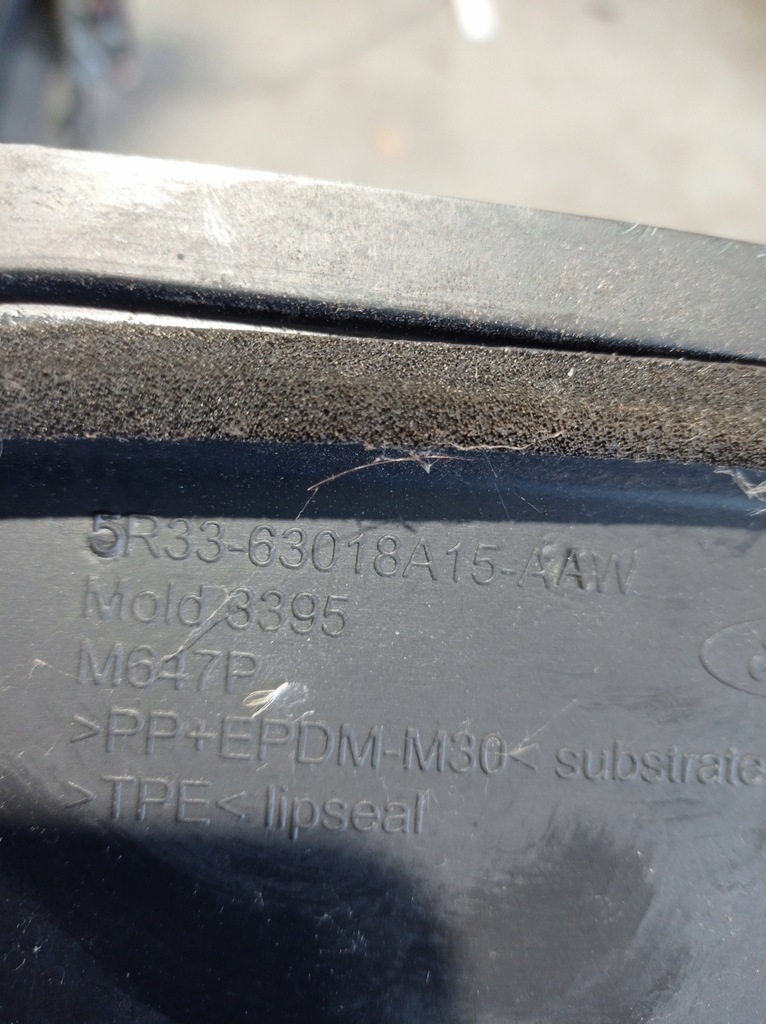 фото №5, Жабо левая ford mustang v 5r33-63018a15-aaw