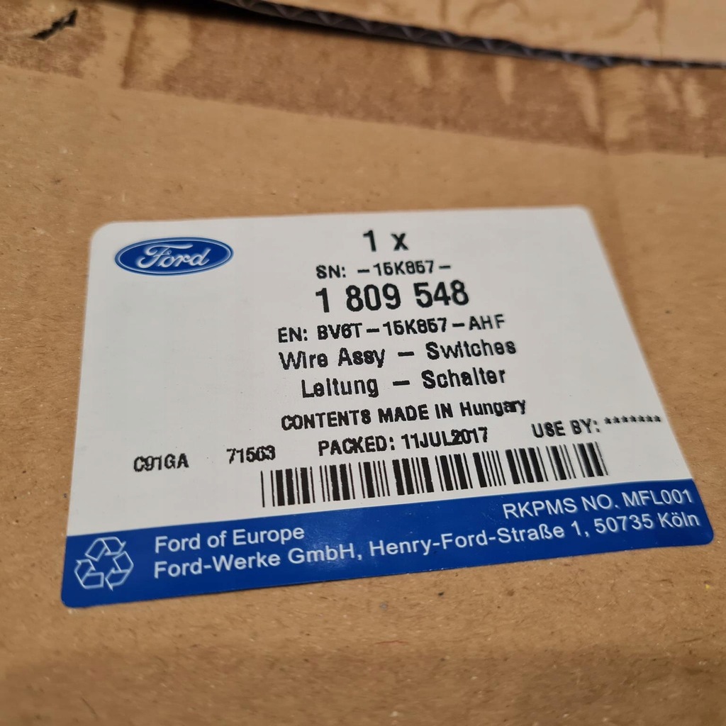 фото №7, Ford focus mk3 жгут электропроводка оригинальный номер bv6t-15k857 ahf