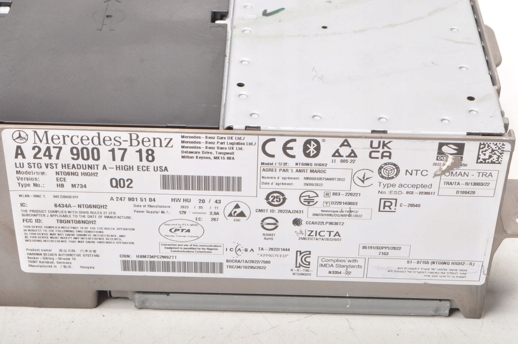 фото №4, Mercedes eqb x243 радио навигация 23r a2479001718