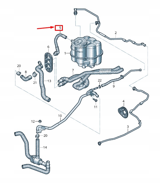 фото №1, Audi a5 sportback f5 двигатель vent шланг 8w1122051 original