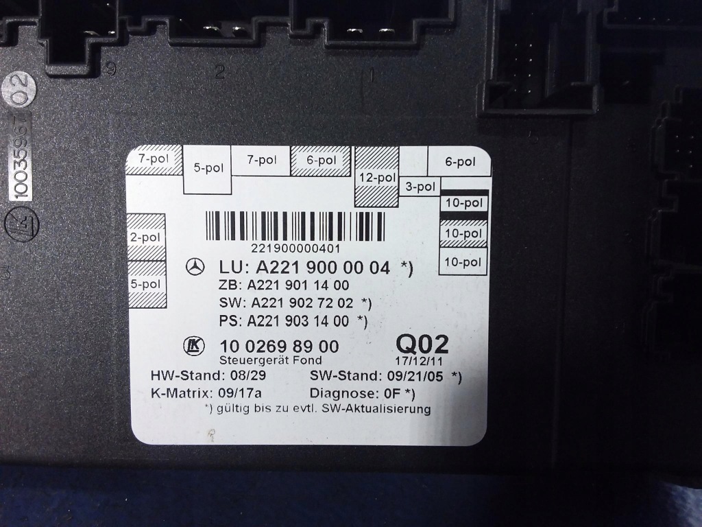 фото №3, Mercedes s w221 fl long модуль двері задня правий