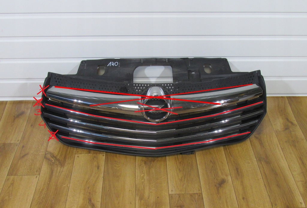 фото №1, Opel vivaro 2 ii 2014- хром молдинг решітка решітка радіатора