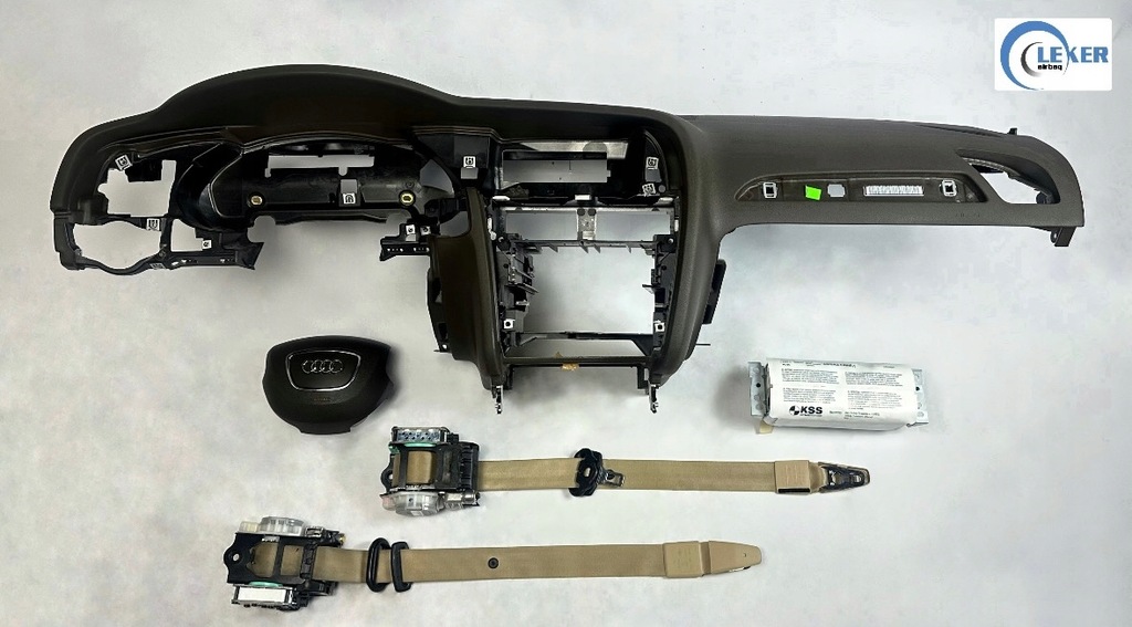 фото №1, Audi a4 b8 lift коричневий комплект панель приладів консоль подушка безпеки