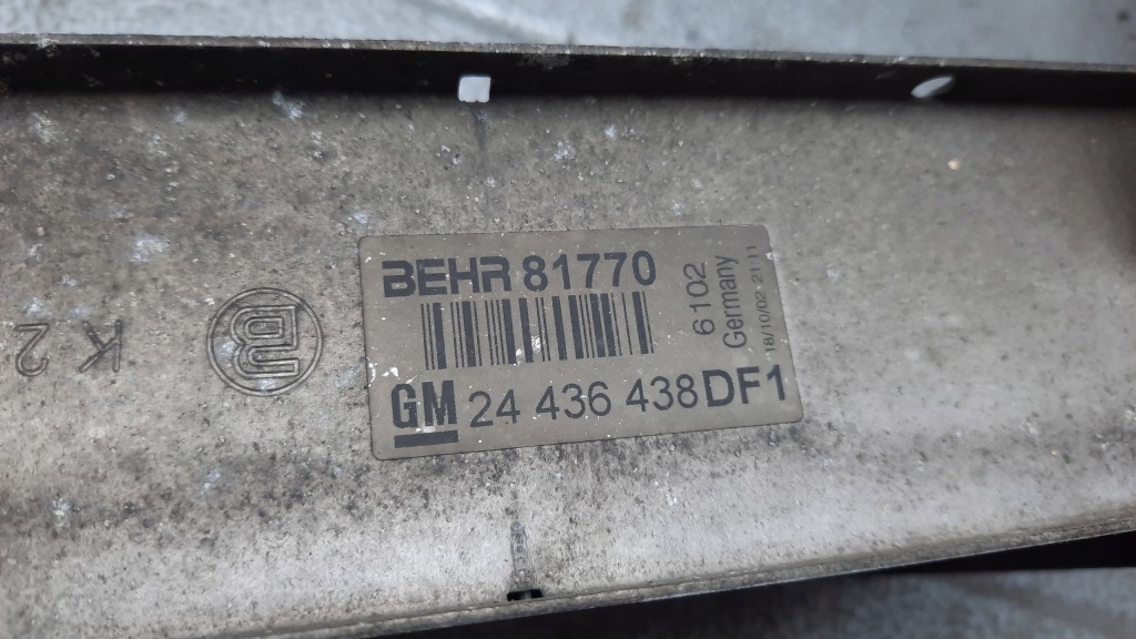 Интеркулер opel zafira a 2.0d 02r 24436438df1 в Украине