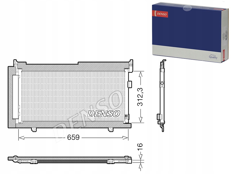 Купити Конденсатор кондиціонера subaru forester 2.0 2.0d 03.13- denso